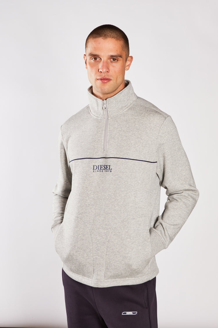 Allen Half Zip Dragon Grey Marl