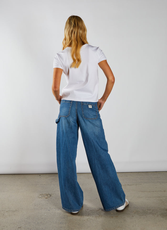 Veda Wide Leg Jean Medium Blue