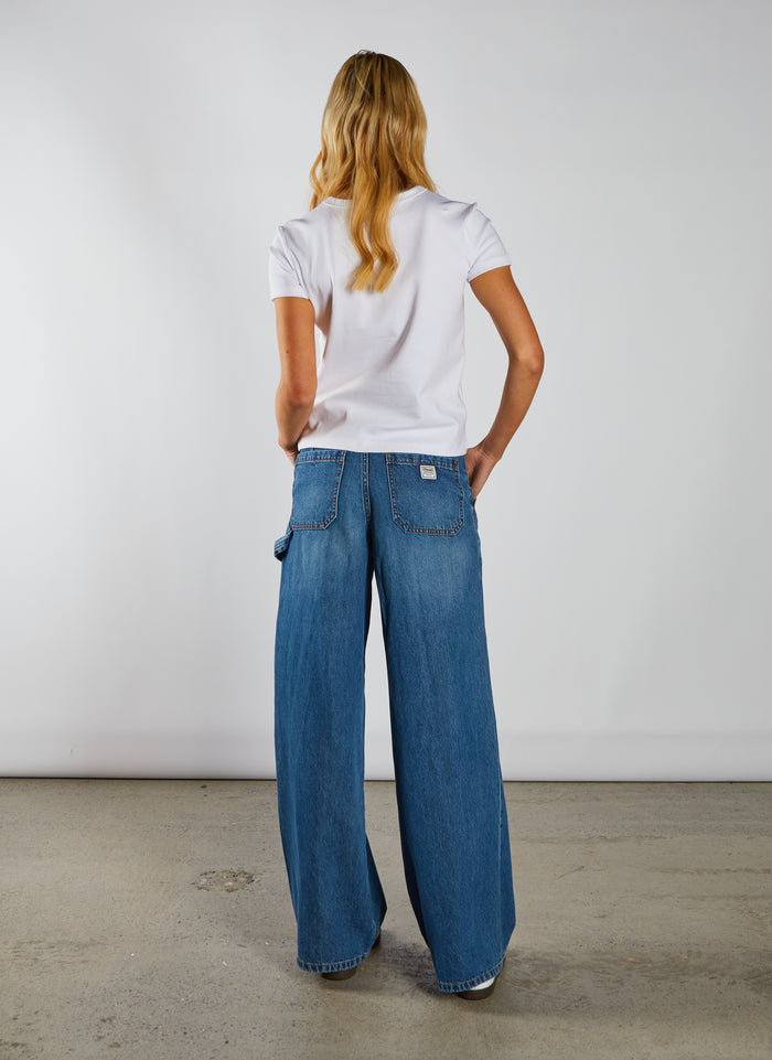 Veda Wide Leg Jean Medium Blue