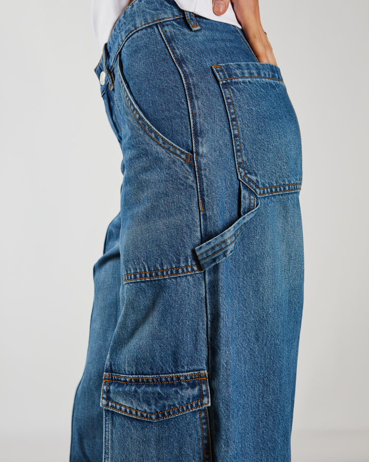 Veda Wide Leg Jean Medium Blue