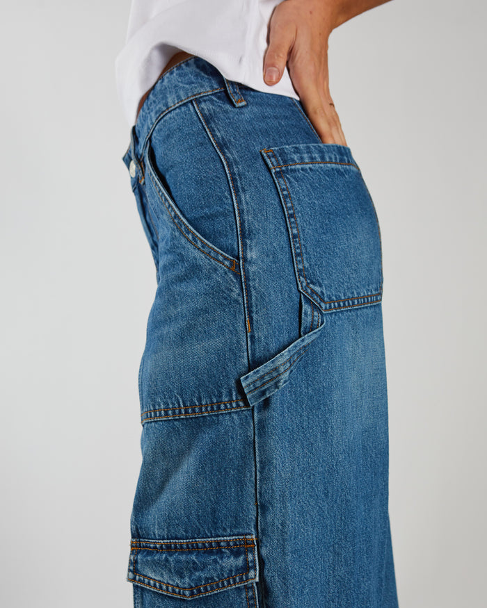 Veda Wide Leg Jean Medium Blue