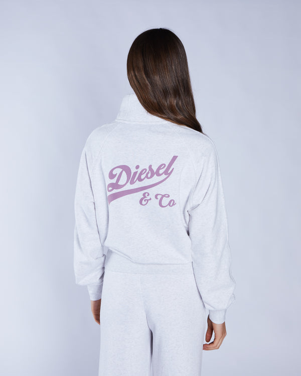 Annie Half Zip Grey Marl