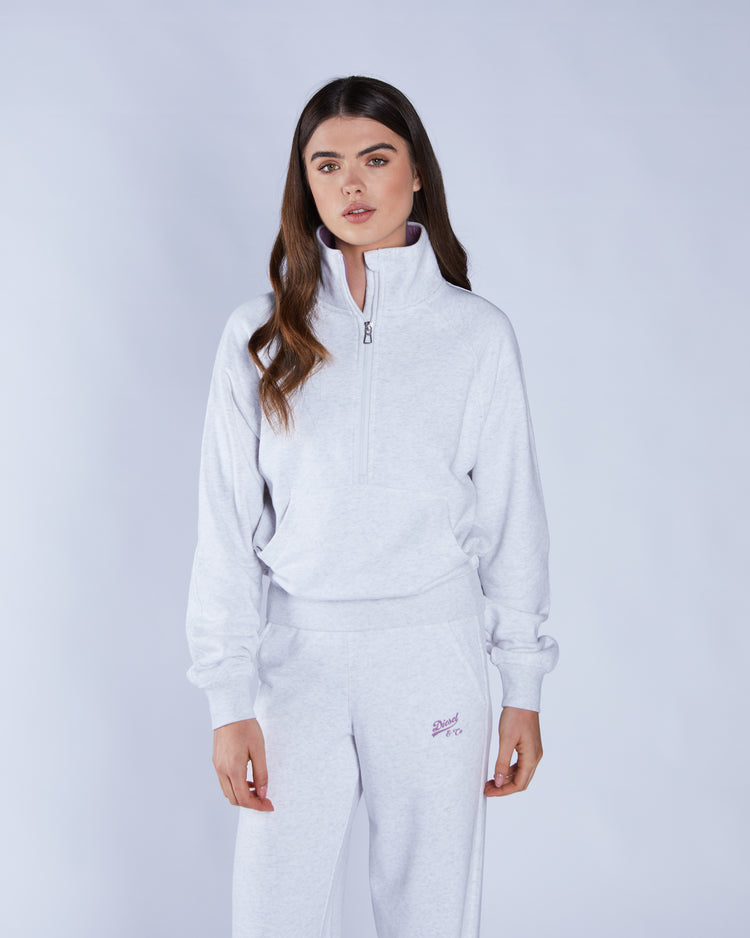 Annie Half Zip Grey Marl