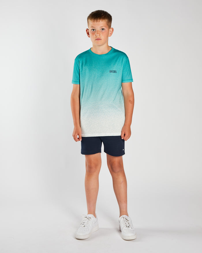 Arthur Tee Teal / White