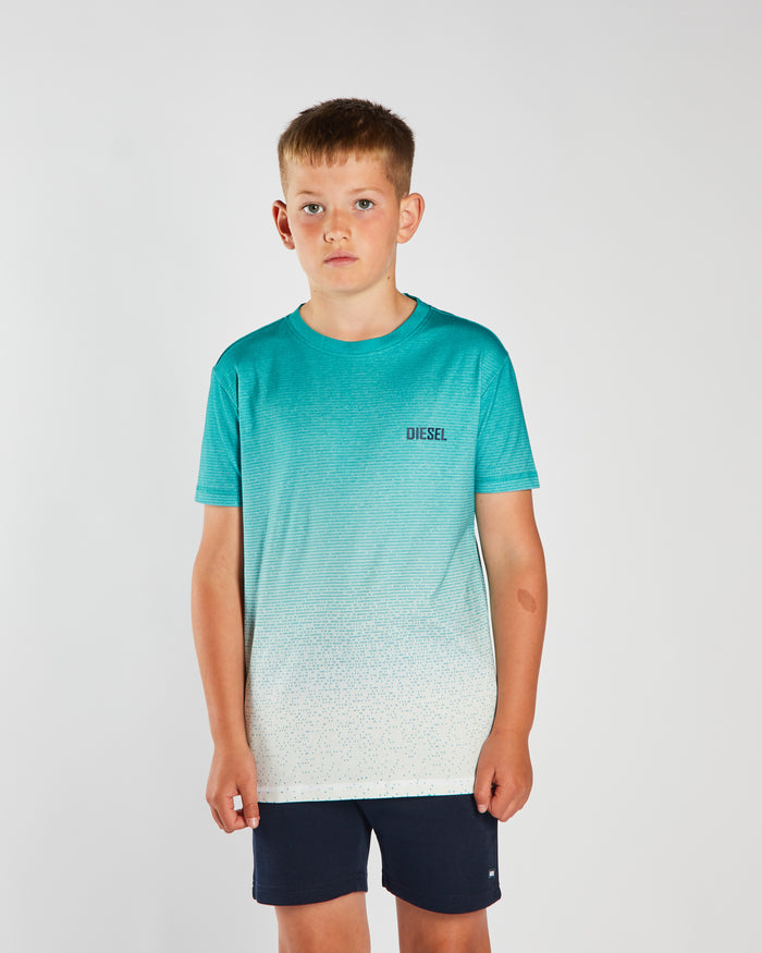 Arthur Tee Teal / White