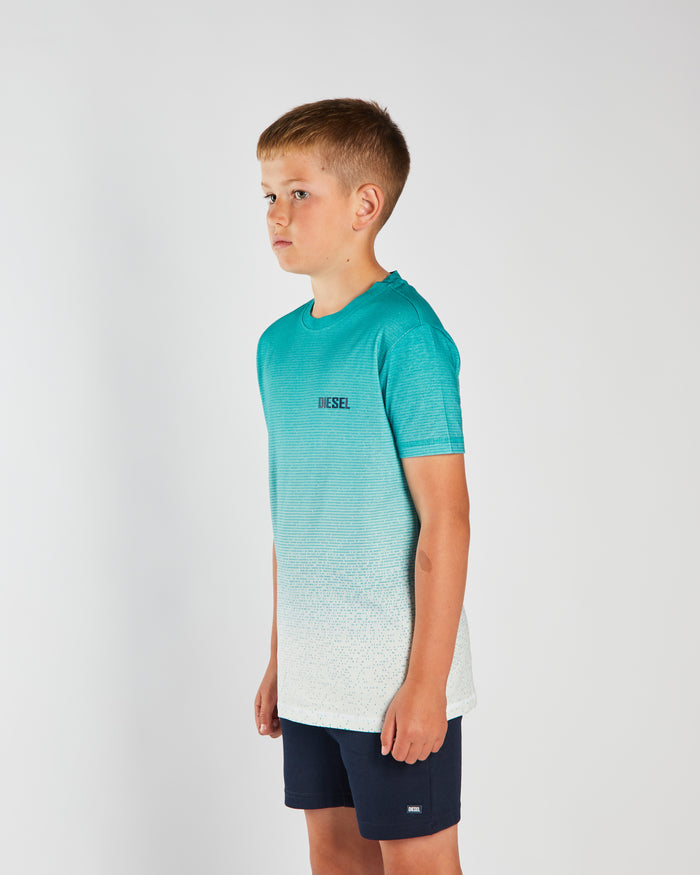 Arthur Tee Teal / White