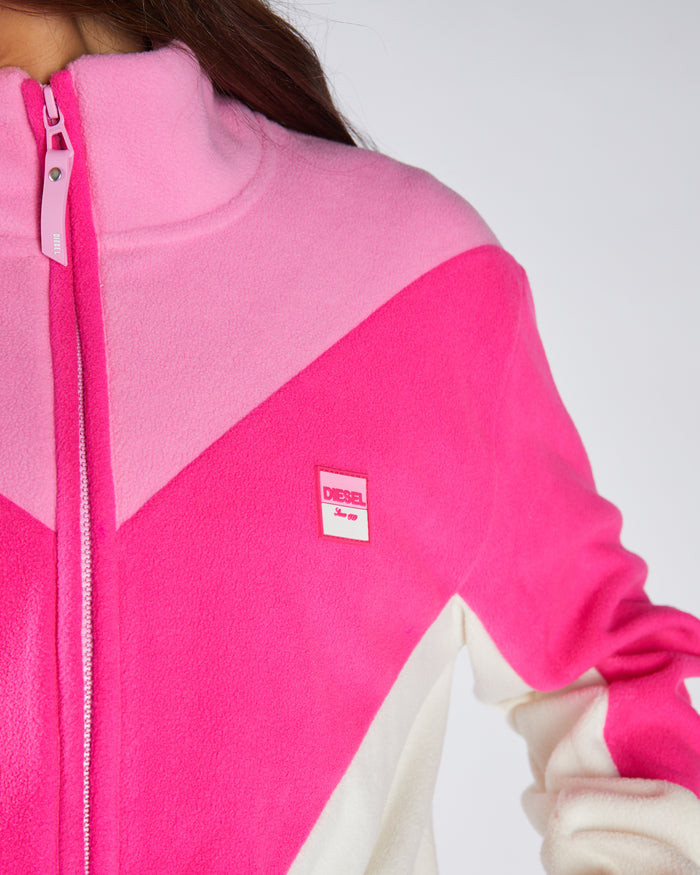 Amandine Fleece Zipper Multi Pink