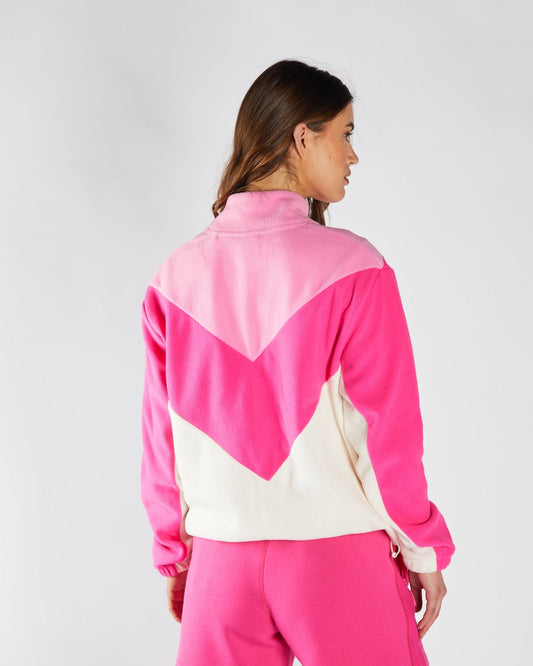 Amandine Fleece Zipper Multi Pink