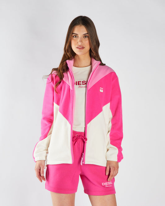 Amandine Fleece Zipper Multi Pink