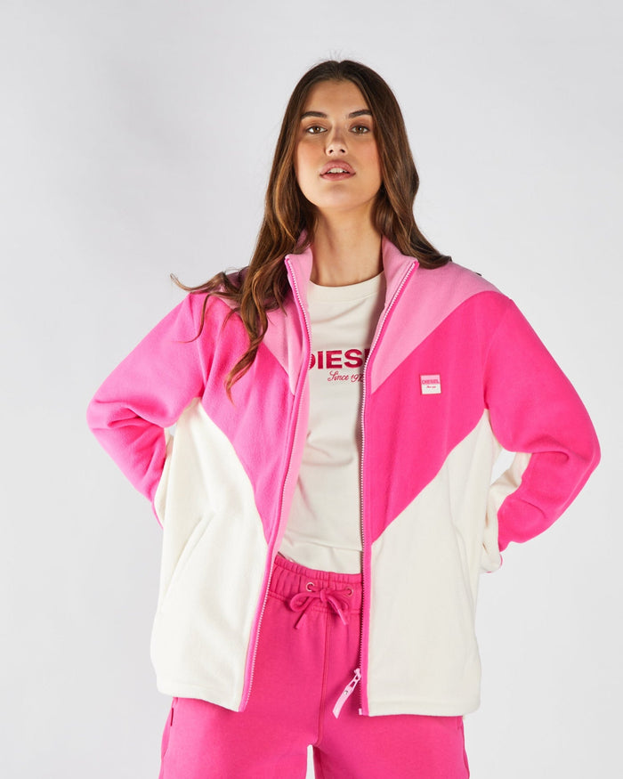 Amandine Fleece Zipper Multi Pink