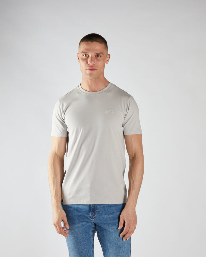 Basic Caden O Neck Tee Distant Grey