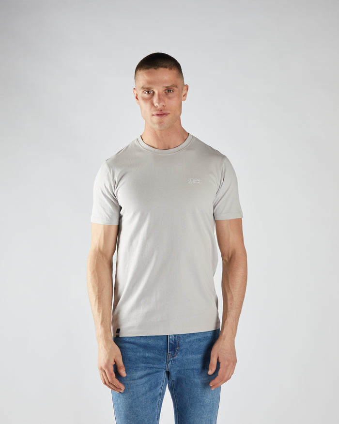 Basic Caden O Neck Tee Distant Grey