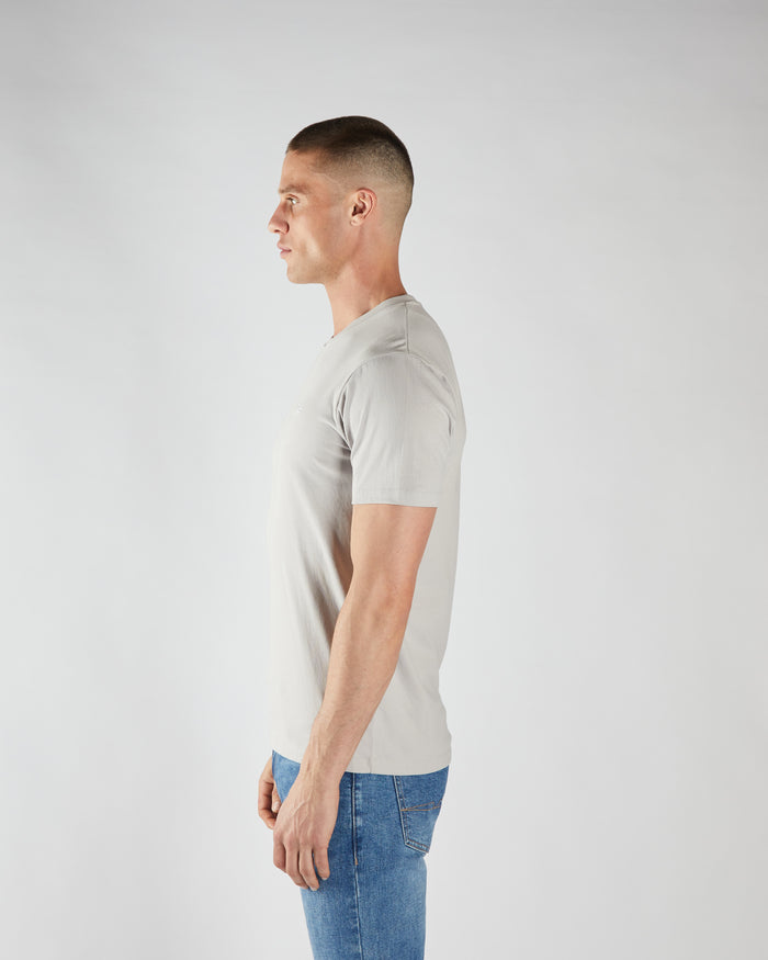 Basic Caden O Neck Tee Distant Grey