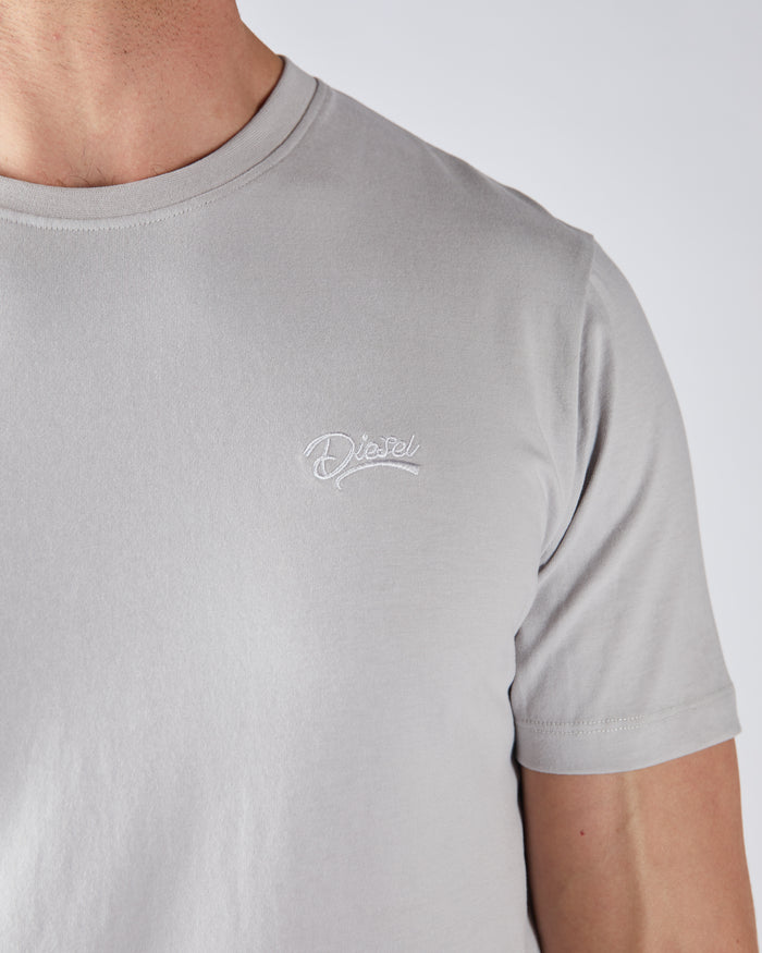 Basic Caden O Neck Tee Distant Grey