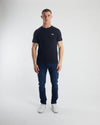 Basic Caden O Neck Tee Midnight Blue
