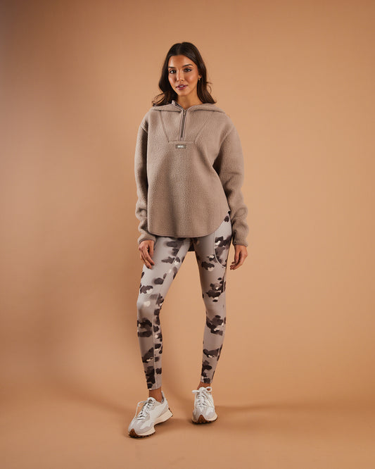 Bea Half Zip Hood Mink
