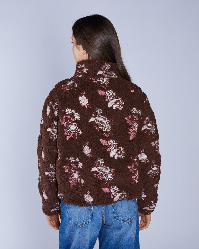 Bjork Borg Fleece Jacket Deep Espresso