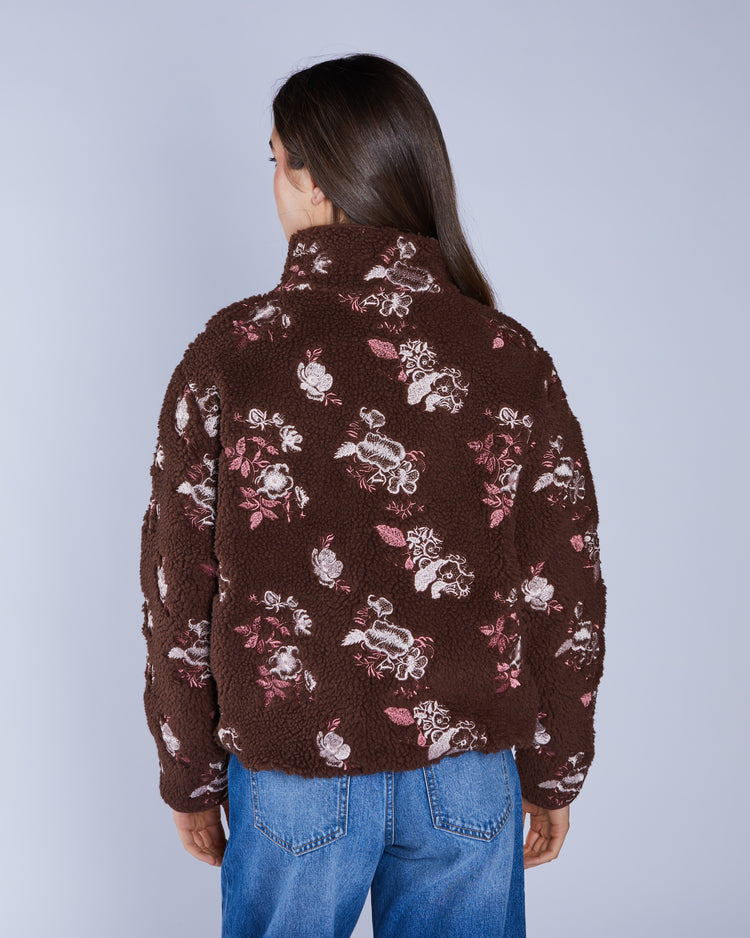 Bjork Borg Fleece Jacket Deep Espresso