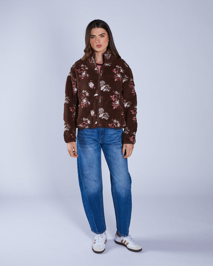 Bjork Borg Fleece Jacket Deep Espresso