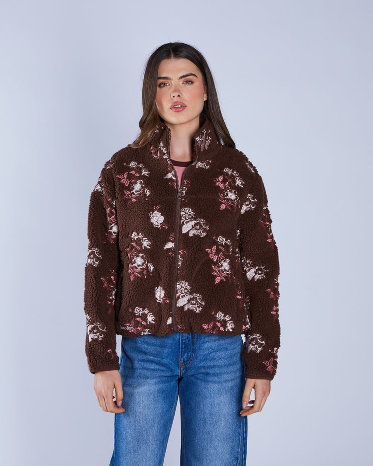 Bjork Borg Fleece Jacket Deep Espresso