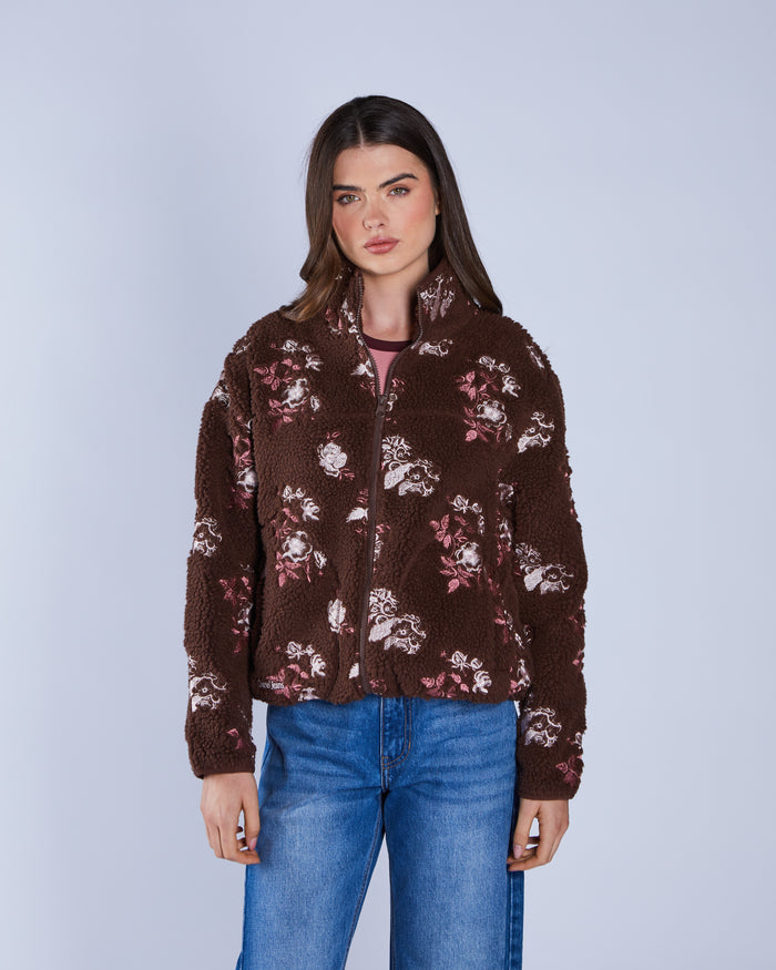 Bjork Borg Fleece Jacket Deep Espresso