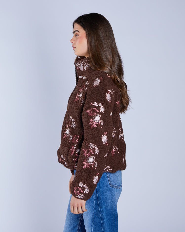 Bjork Borg Fleece Jacket Deep Espresso