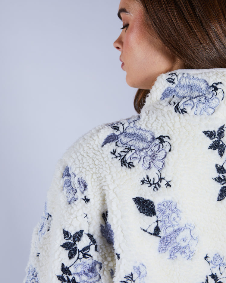 Bjork Borg Fleece Jacket Chalk