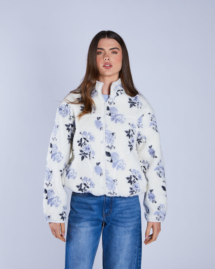 Bjork Borg Fleece Jacket Chalk