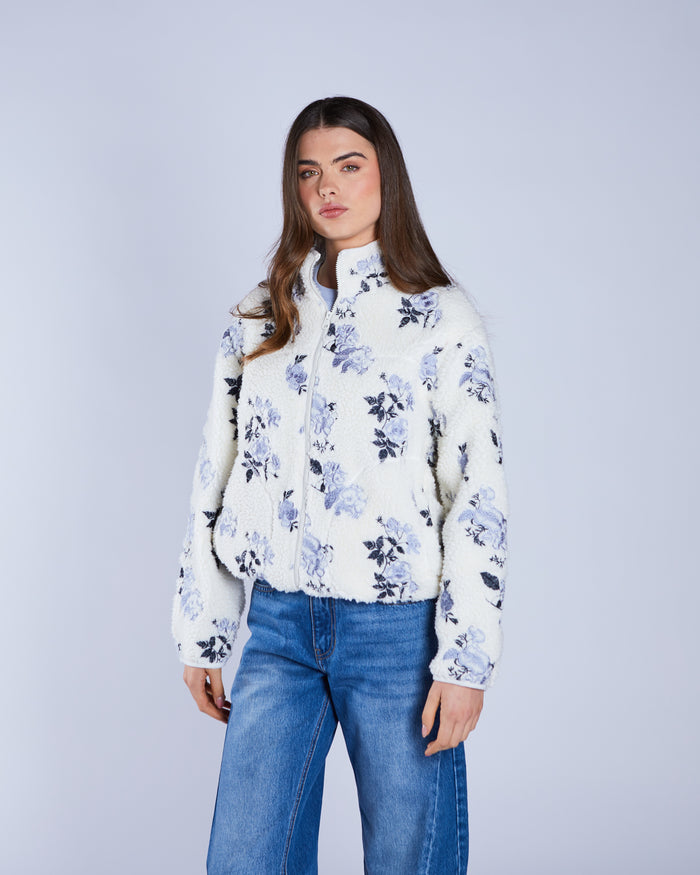 Bjork Borg Fleece Jacket Chalk