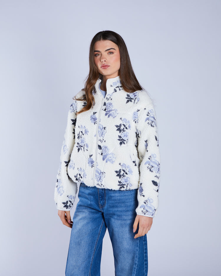 Bjork Borg Fleece Jacket Chalk