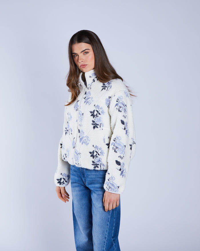 Bjork Borg Fleece Jacket Chalk