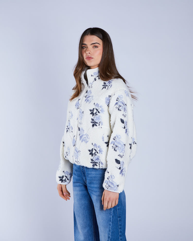 Bjork Borg Fleece Jacket Chalk