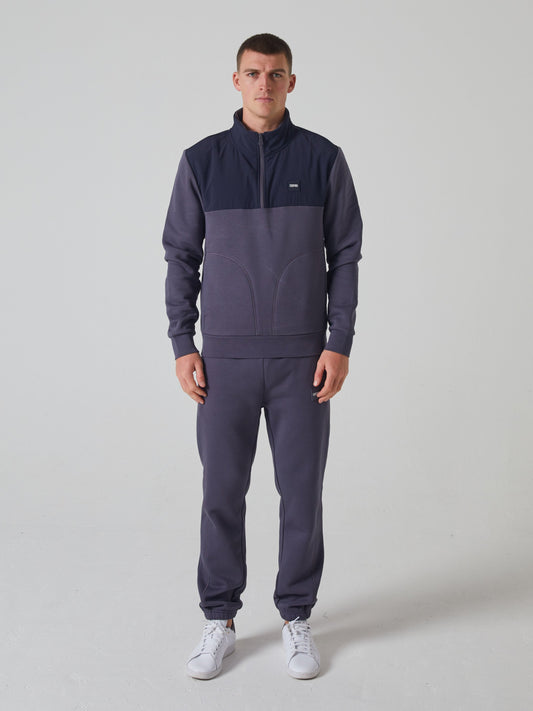 Bram Half Zip Pluto Grey