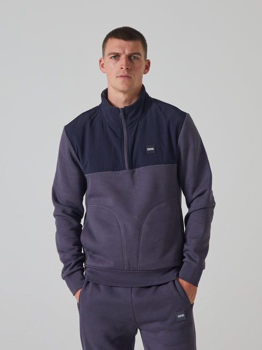 Bram Half Zip Pluto Grey