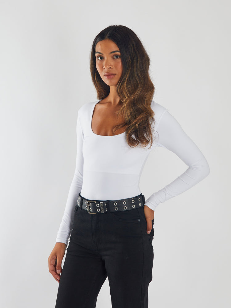 Brianne Bodysuit White