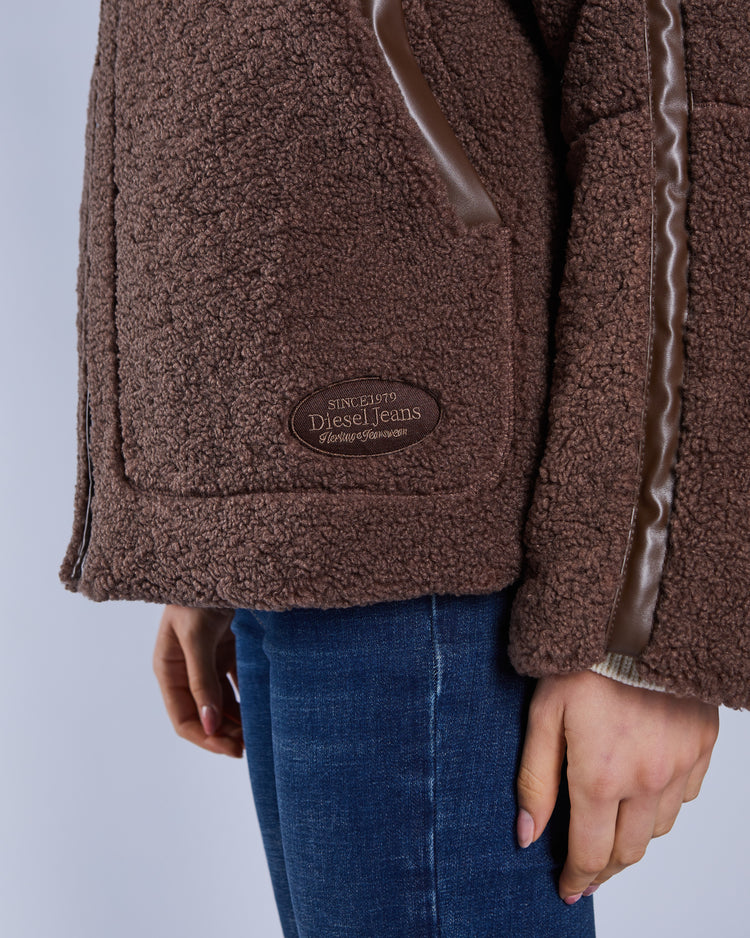 Brie Borg Fleece Jacket Pudding Brown