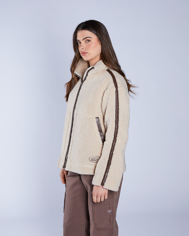 Brie Borg Fleece Jacket Ivory Cream