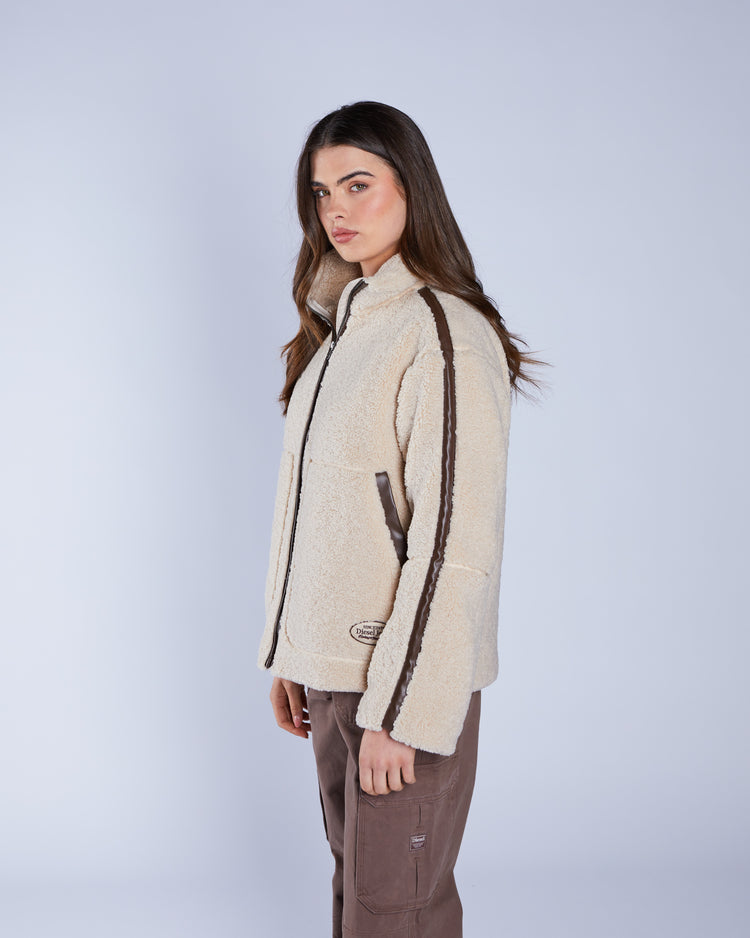 Brie Borg Fleece Jacket Ivory Cream