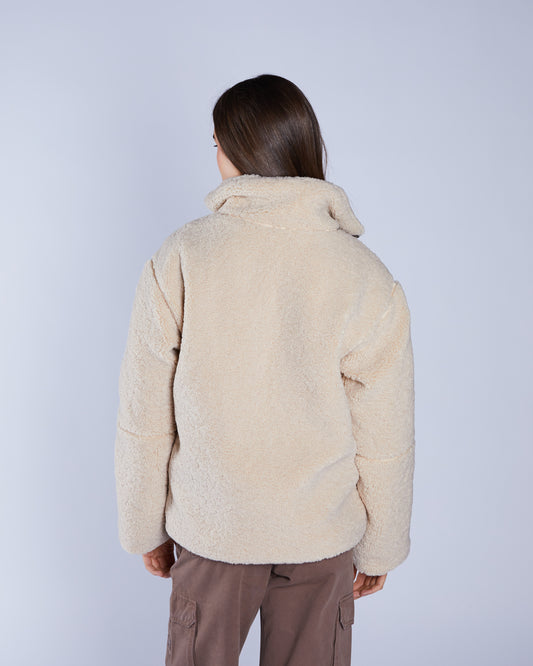 Brie Borg Fleece Jacket Ivory Cream