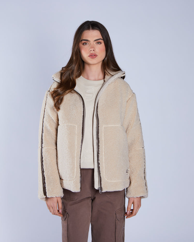 Brie Borg Fleece Jacket Ivory Cream
