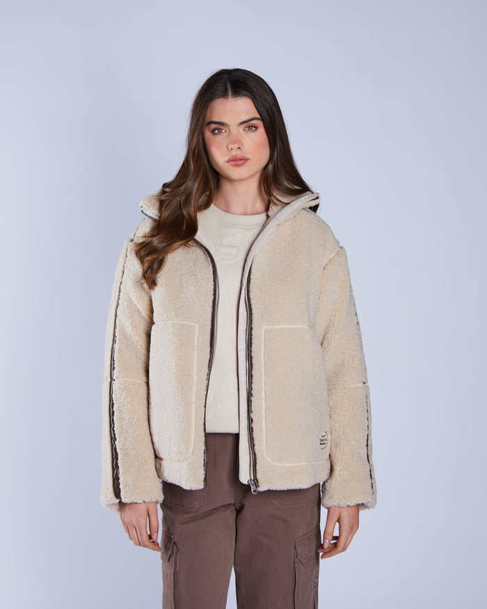 Brie Borg Fleece Jacket Ivory Cream
