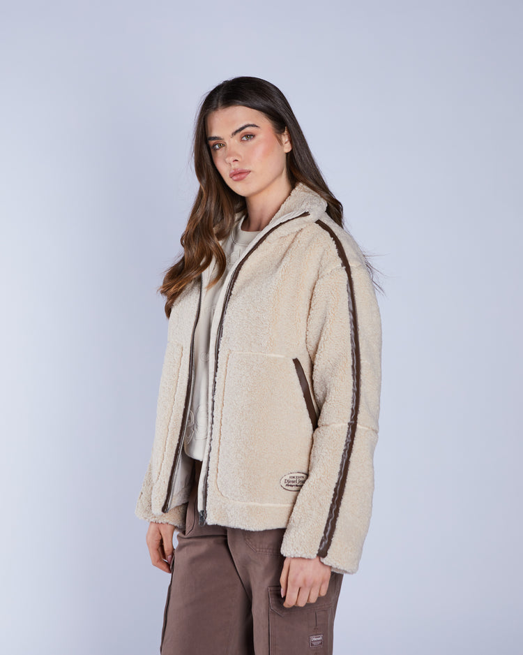 Brie Borg Fleece Jacket Ivory Cream