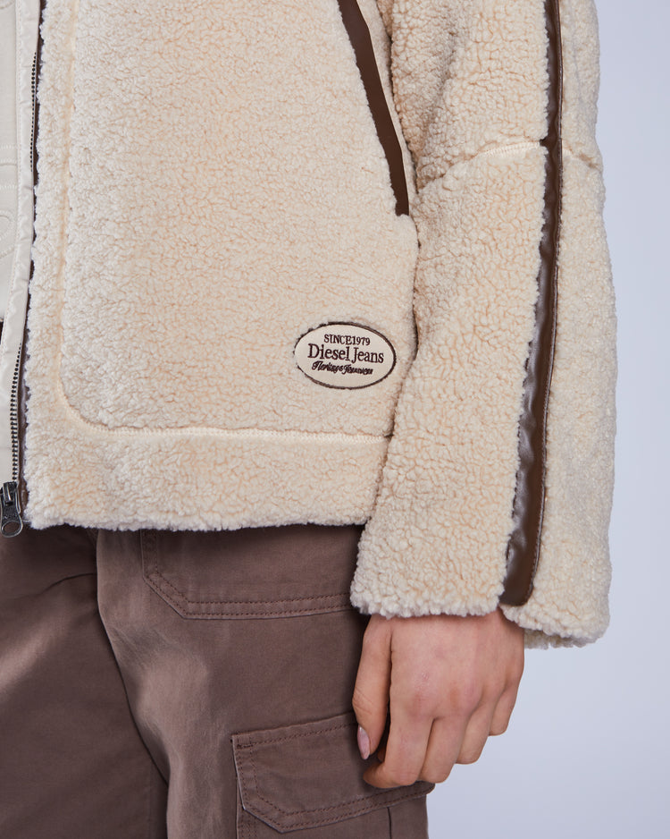 Brie Borg Fleece Jacket Ivory Cream