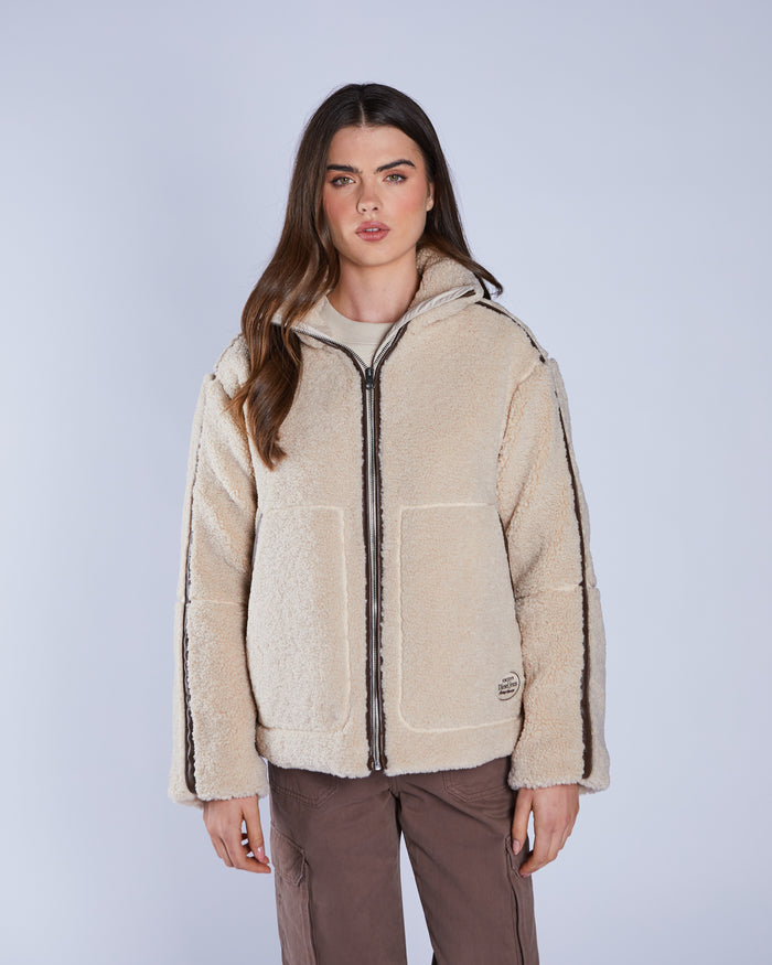 Brie Borg Fleece Jacket Ivory Cream