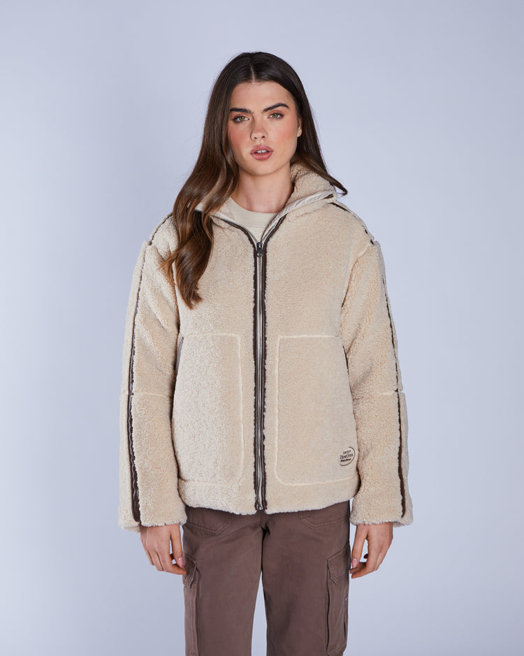 Brie Borg Fleece Jacket Ivory Cream