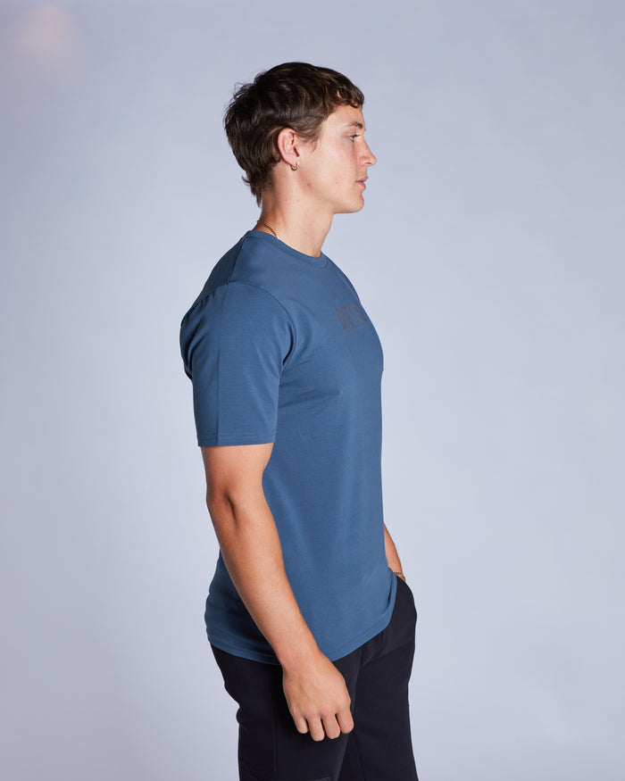 Brosnach Tee Steel Blue