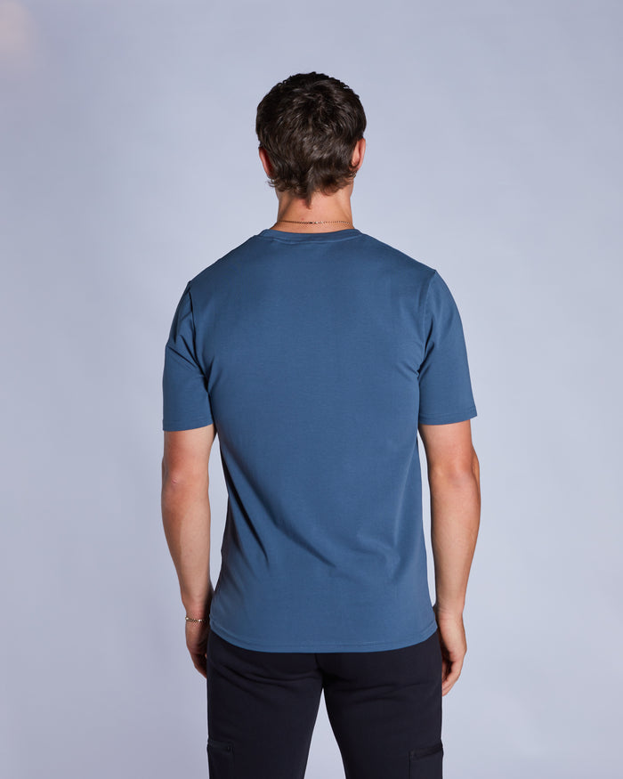 Brosnach Tee Steel Blue