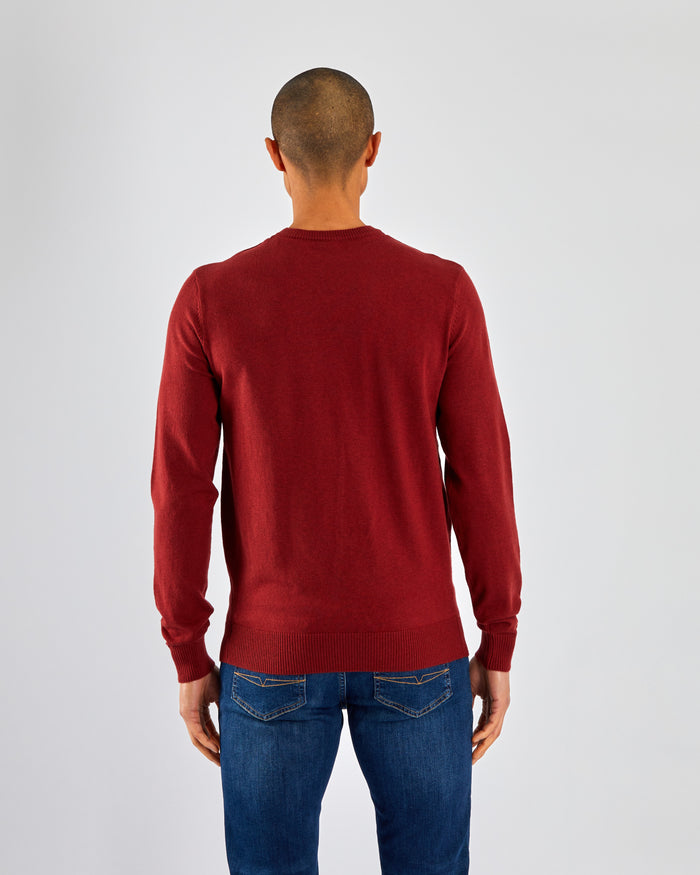 Dylan Round Neck Havana Red Marl