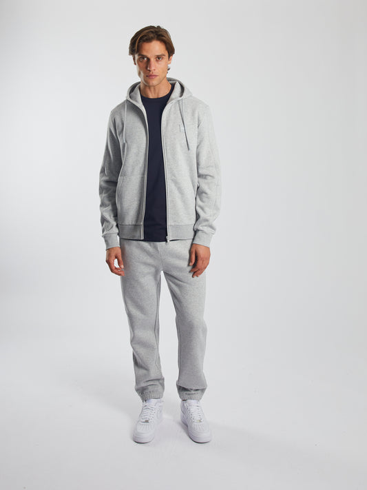 Brody Zipper Grey Marl