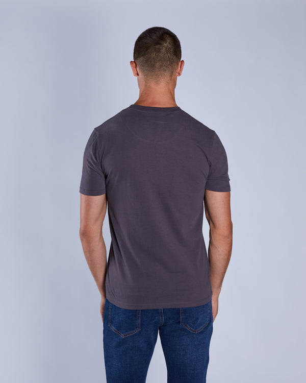 Basic Caden O Neck Tee Deep Grey